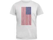 4th of July American Flag Distressed DTG White Youth T Shirt