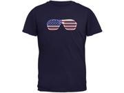 4th of July American Shutter Shades Navy Youth T Shirt
