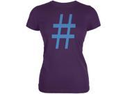 Hashtag Purple Juniors Soft T Shirt