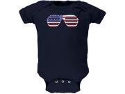 4th of July American Shutter Shades Navy Soft Baby One Piece