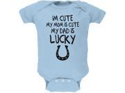 Father s Day Lucky Dad Light Blue Soft Baby One Piece
