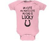Father s Day Lucky Dad Light Pink Soft Baby One Piece