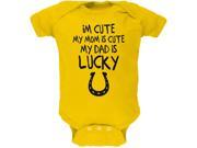 Father s Day Lucky Dad Yellow Soft Baby One Piece