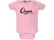 Queen Of Everything Light Pink Soft Baby One Piece