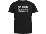 Father s Day My Daddy Rocks Black Youth T Shirt