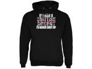 British Accent Funny Black Adult Hoodie