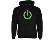Power Button Black Adult Hoodie