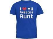 I Heart My Awesome Aunt 8 Bit Pixel Royal Youth T Shirt