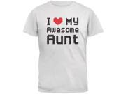 I Heart My Awesome Aunt 8 Bit Pixel White Youth T Shirt