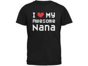 I Heart My Awesome Nana 8 Bit Pixel Black Youth T Shirt