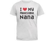 I Heart My Awesome Nana 8 Bit Pixel White Youth T Shirt