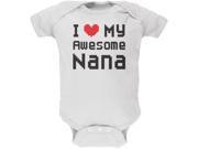 I Heart My Awesome Nana 8 Bit Pixel White Soft Baby One Piece