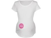 Due in January Pink Girl Badge White Maternity Soft T Shirt