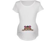Peeking Baby Girl Multicultural African American White Maternity Soft T Shirt