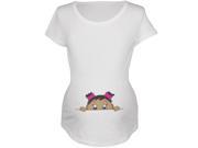 Peeking Baby Girl Multicultural Asian Indian White Maternity Soft T Shirt