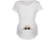 Summer Peeking Baby Aviator Sunglasses White Maternity Soft T Shirt