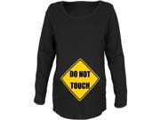 Do Not Touch Funny Black Maternity Soft Long Sleeve T Shirt