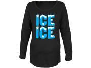 Ice Ice Baby Black Maternity Soft Long Sleeve T Shirt