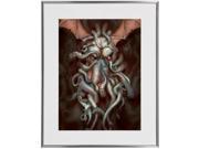 Call of Cthulhu Silver Framed Print w White Mat