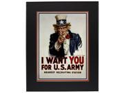 Uncle Sam Wants You Framed Print w Black Mat