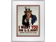 Uncle Sam Wants You Framed Print w White Mat