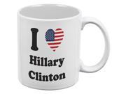 Election 2016 I Heart Hillary Clinton White All Over Coffee Mug