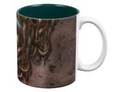 Cthulhu Greater God Tentacles White Green All Over Coffee Mug
