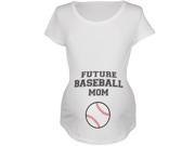 Future Baseball Mom White Maternity Soft T Shirt