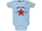 Potty Like A Rock Star Light Blue Soft Baby One Piece
