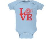Love Record Player Light Blue Soft Baby One Piece
