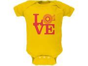 Love Record Player Yellow Soft Baby One Piece