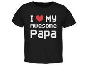 I Heart My Awesome Papa 8 Bit Pixel Black Toddler T Shirt