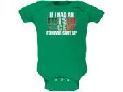 St Patricks Day Irish Accent Funny Kelly Green Soft Baby One Piece