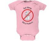 Food Allergy Dairy Products Kids Light Pink Soft Baby One Piece