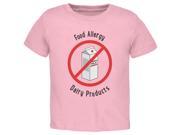 Food Allergy Dairy Products Kids Light Pink Toddler T Shirt