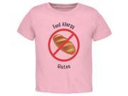 Food Allergy Gluten Kids Light Pink Toddler T Shirt