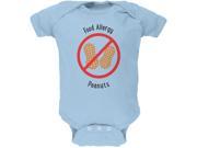 Food Allergy Peanuts Kids Light Blue Soft Baby One Piece