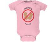 Food Allergy Peanuts Kids Light Pink Soft Baby One Piece
