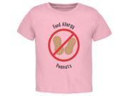 Food Allergy Peanuts Kids Light Pink Toddler T Shirt