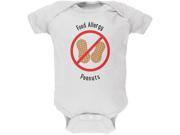 Food Allergy Peanuts Kids White Soft Baby One Piece