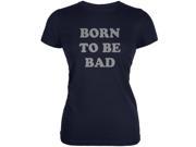 Born To Be Bad Inspired By Joan Jett Navy Juniors Soft T Shirt