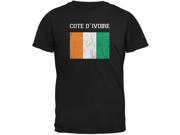 World Cup Distressed Flag Cote D Ivoire Black Youth T Shirt
