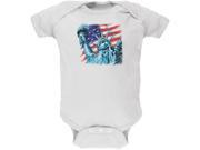 4th of July Statue of Liberty White Soft Baby One Piece
