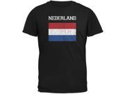 World Cup Distressed Flag Nederland Black Youth T Shirt