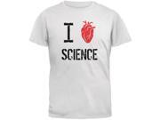 I Human Heart Science White Youth T Shirt