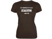 The Mountains are Calling Muir Heather Brown Juniors Soft T Shirt