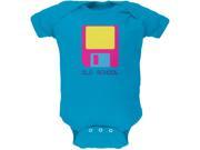 Floppy Disc Old School 8 Bit Turquoise Soft Baby One Piece