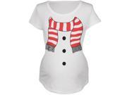 Snowman Suit Costume White Maternity Soft T Shirt