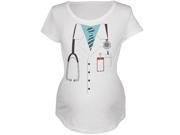 Doctor Costume White Maternity Soft T Shirt