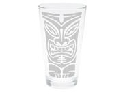 Tiki Face 2 Etched Pint Glass